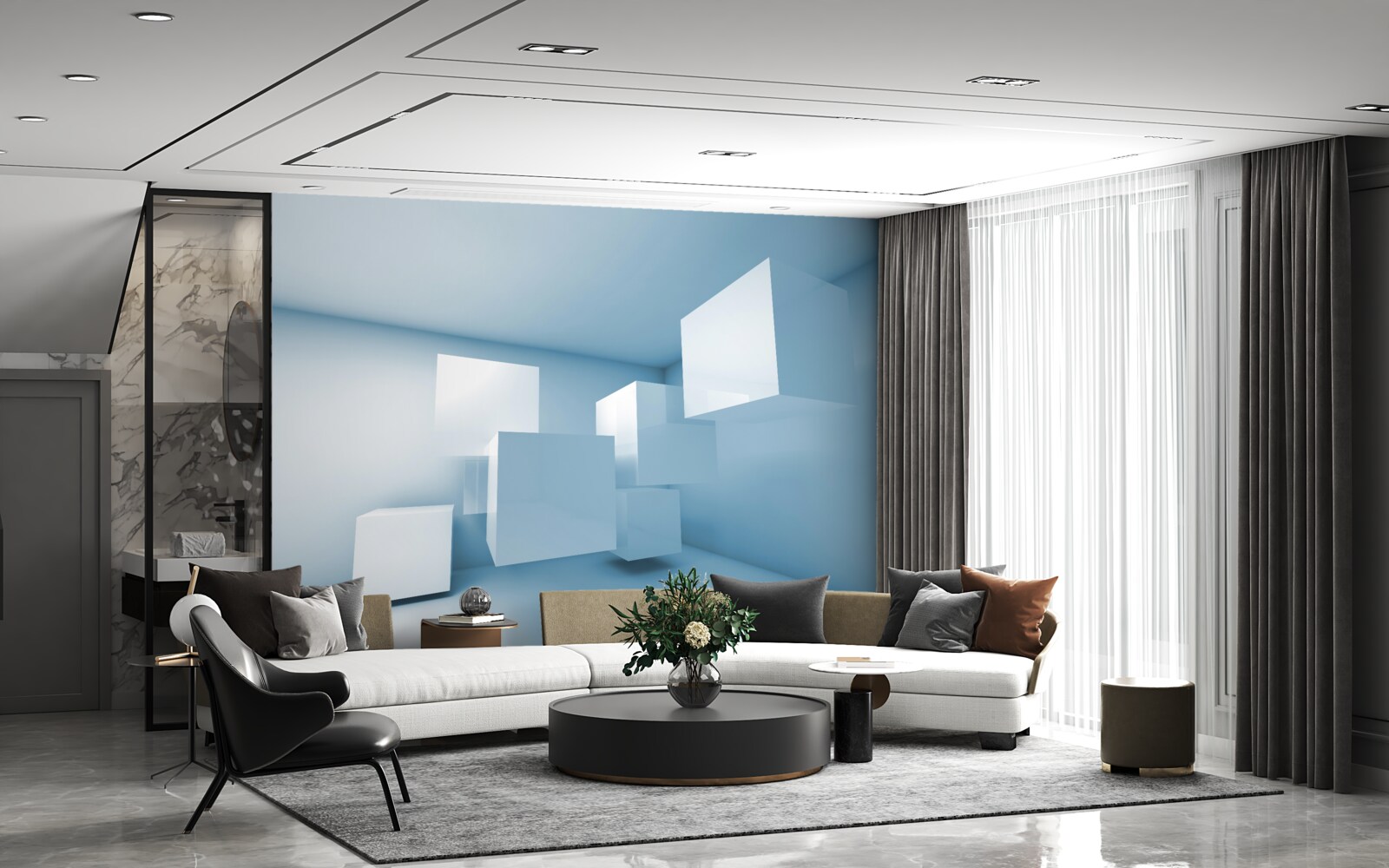 Fotobehang abstracte geometrische structuur