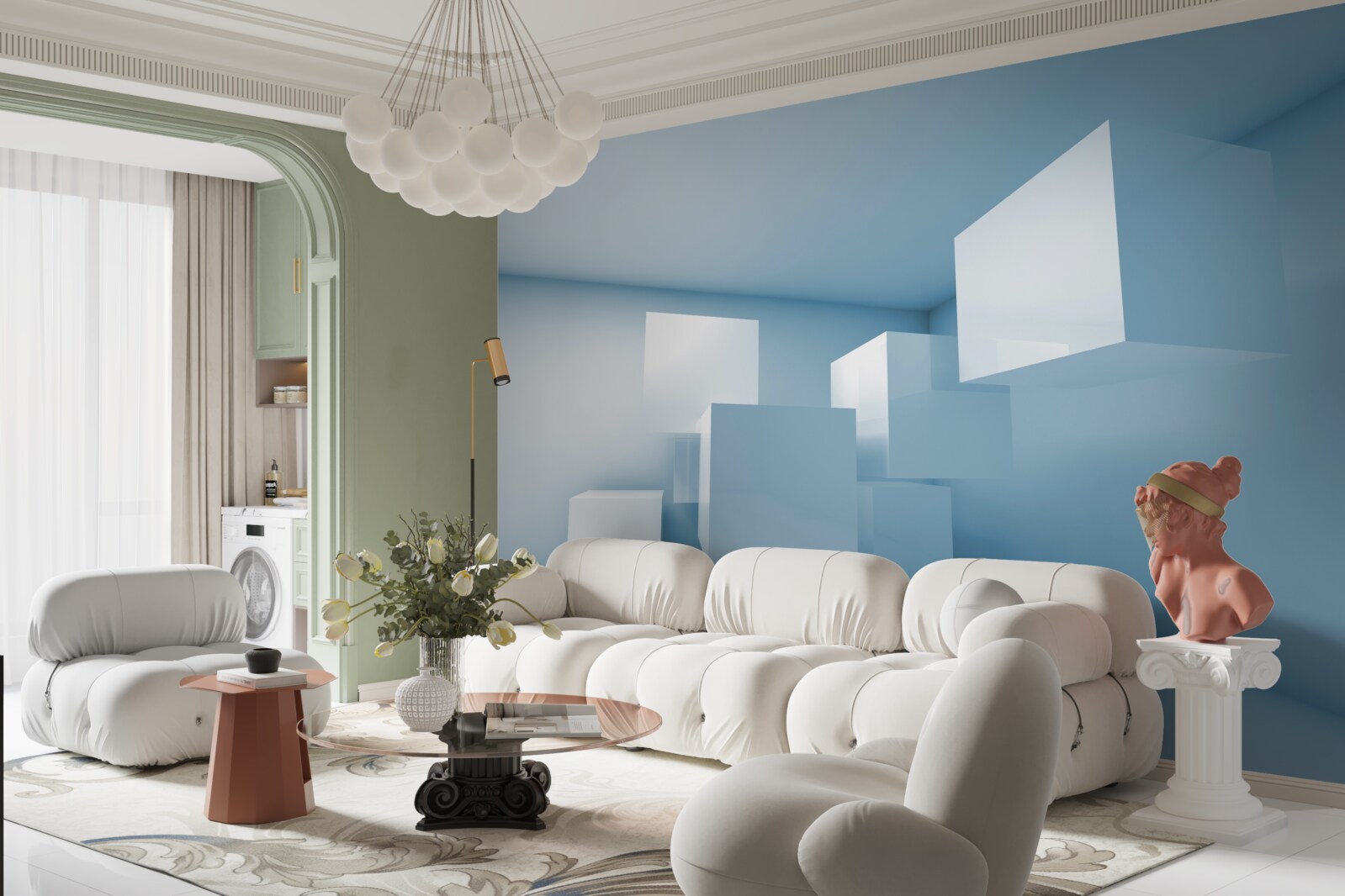 Fotobehang abstracte geometrische structuur