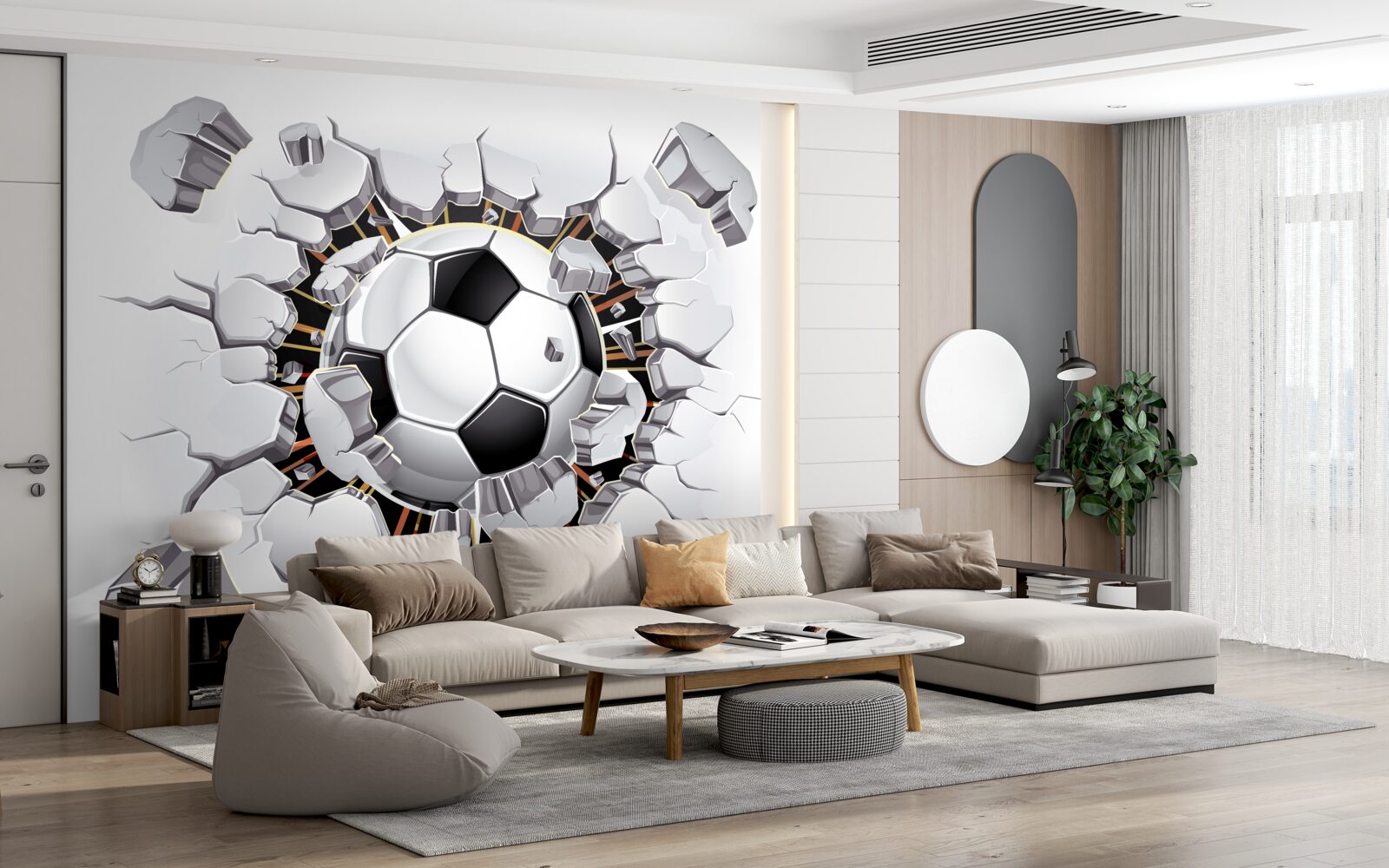 Voetbal fotobehang