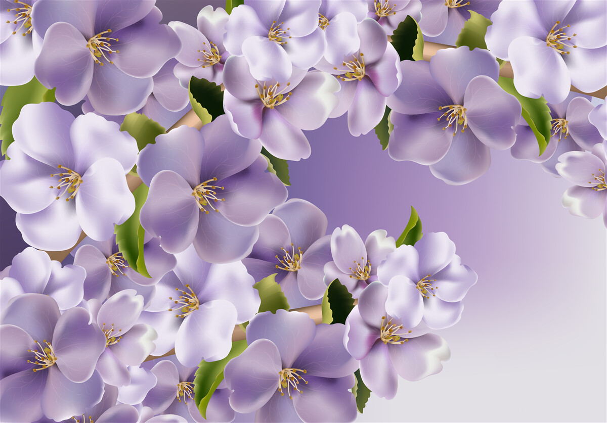 Fotobehang subtiele lila tinten in een delicate orchideeënbloem