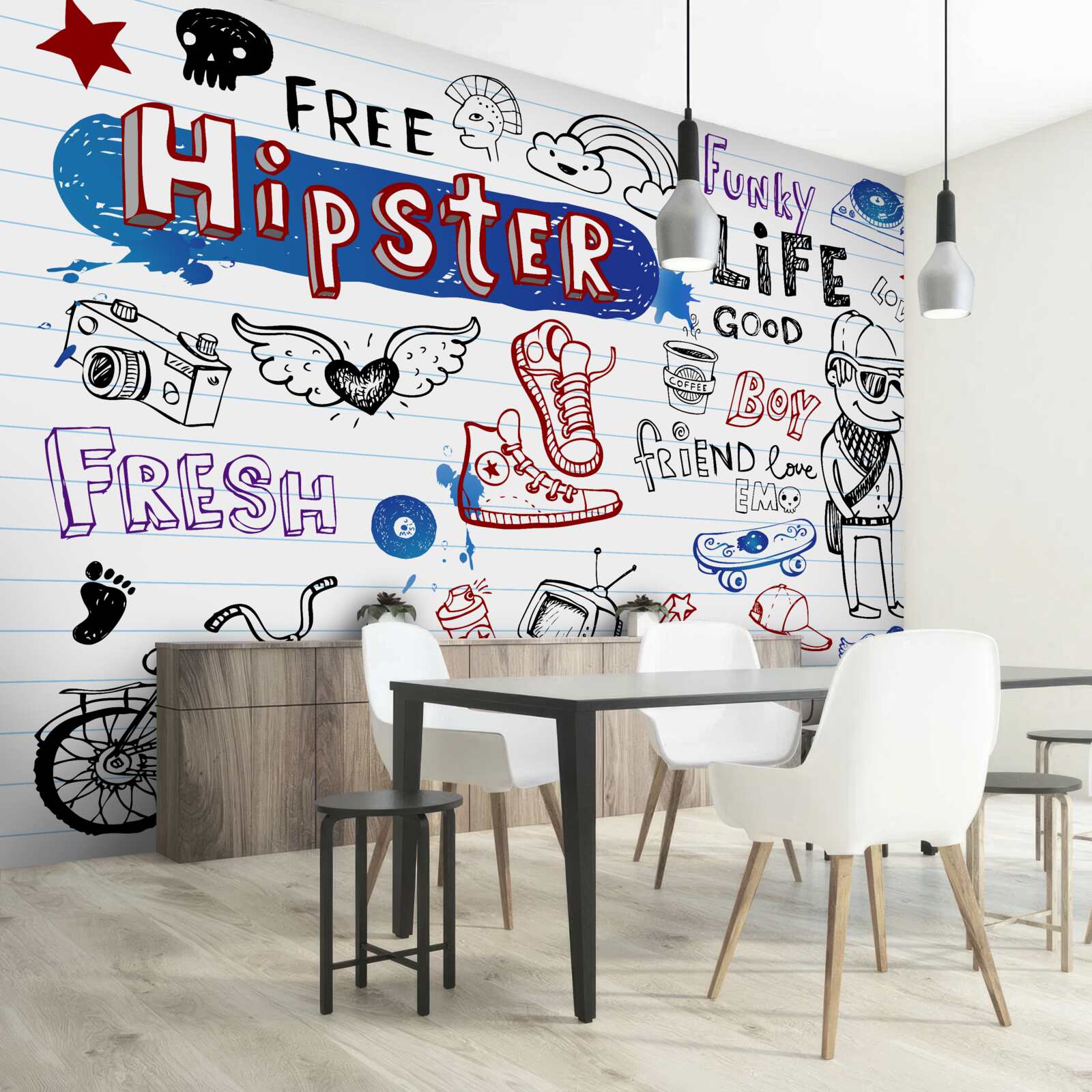 Fotobehang stickers voor jongeren