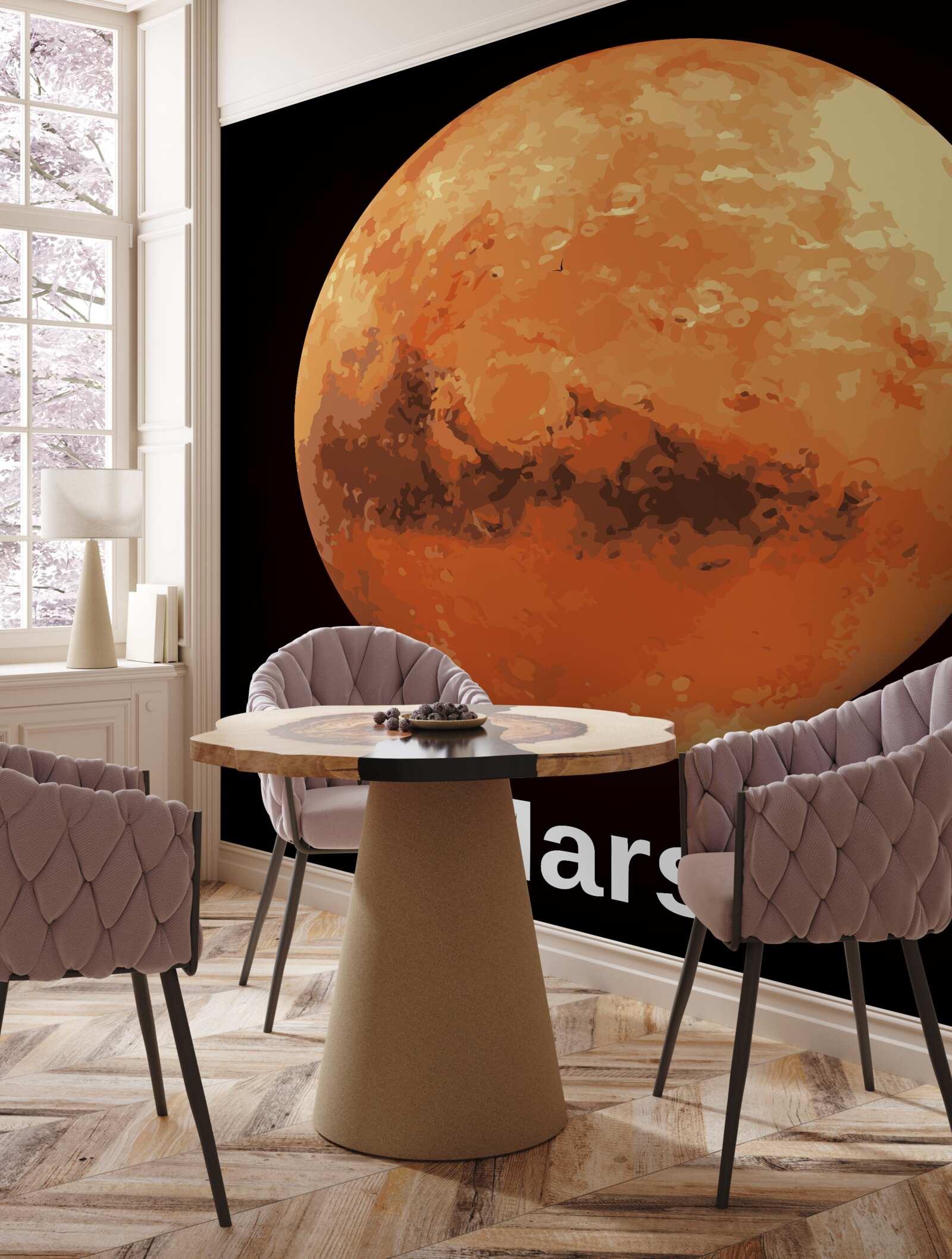 Fotobehang de planeet mars nader bekeken