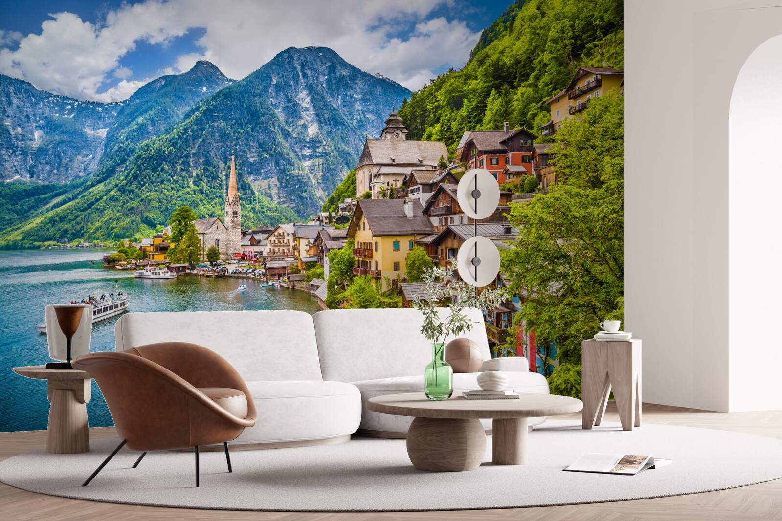 Fotobehang verbazingwekkend hallstatt in oostenrijk