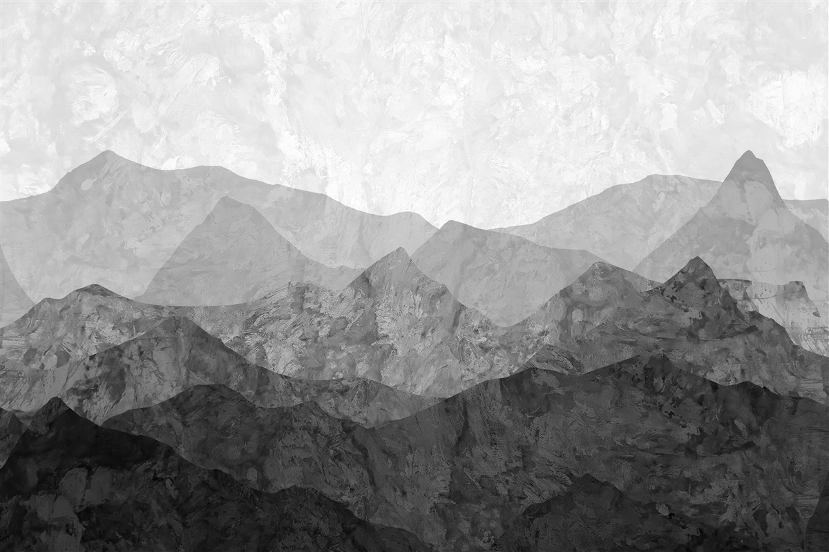 Fotobehang majestueuze bergketens