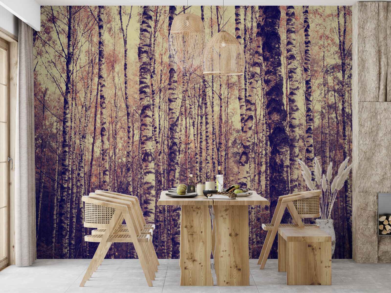 Fotobehang elegant berkenbos