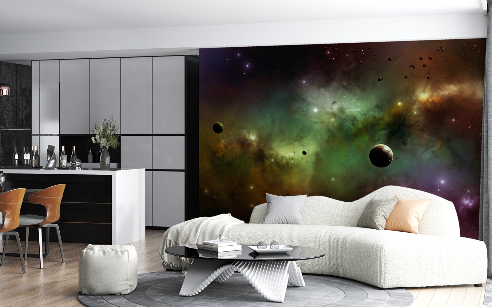 Fotobehang een uniek veelkleurig universum