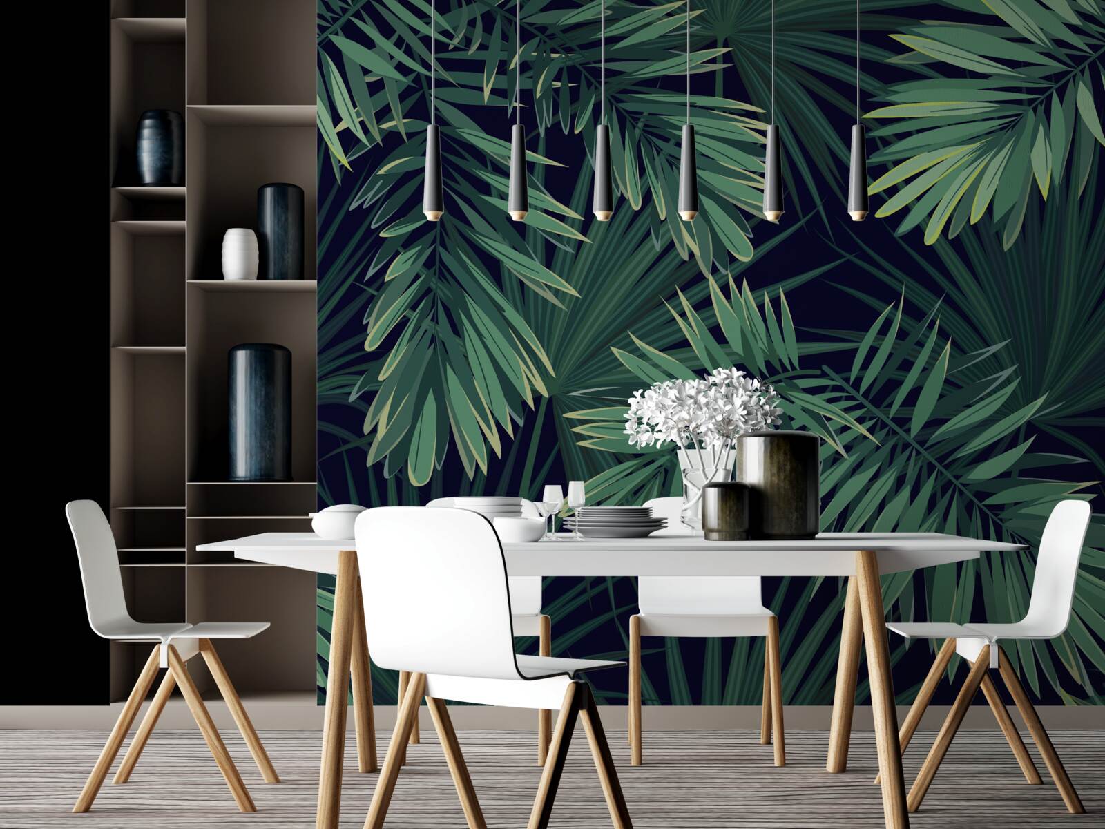 Fotobehang palmtakken