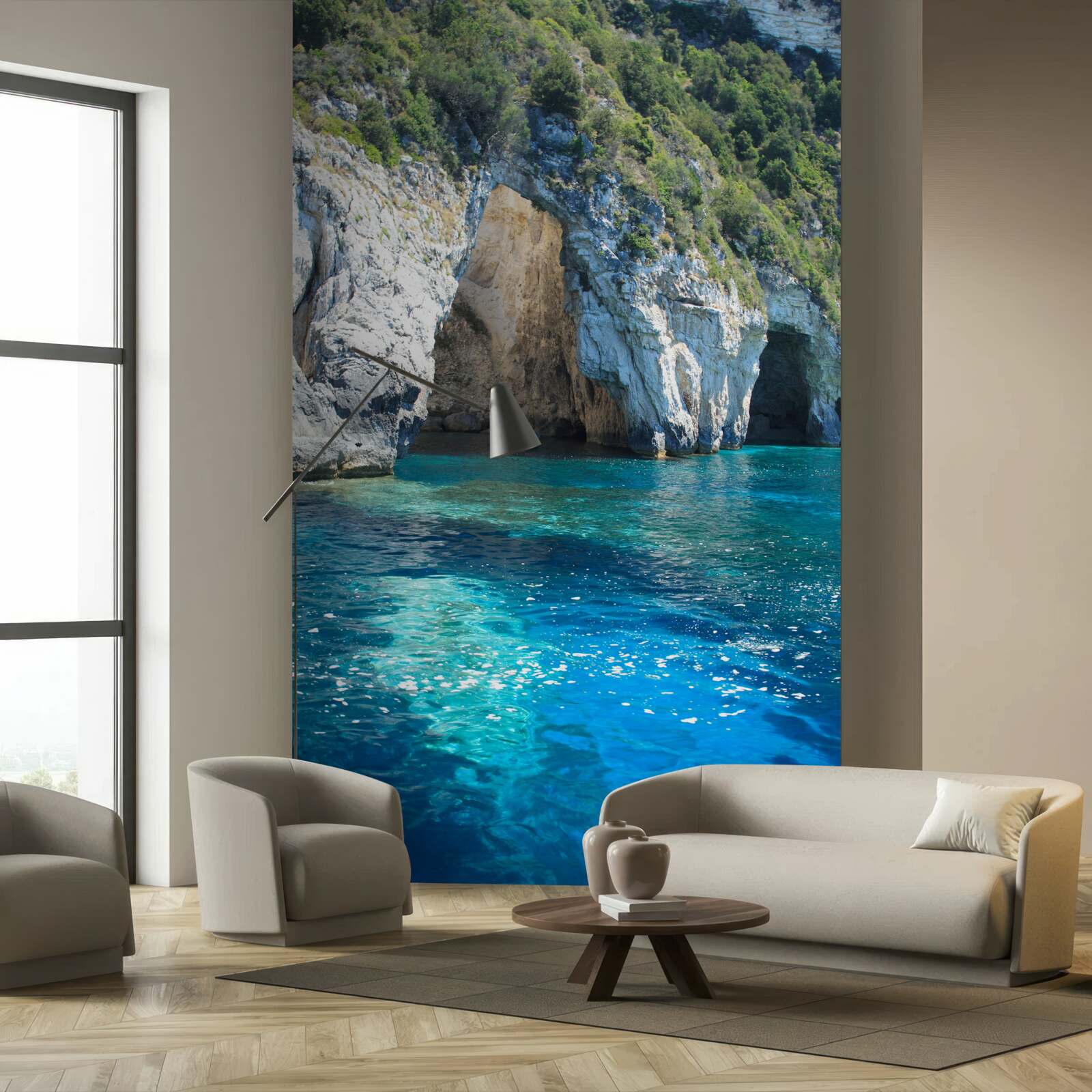 Fotobehang zeegrotten