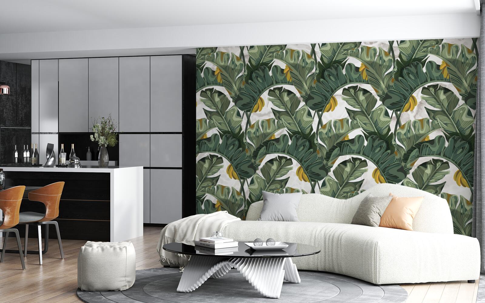Fotobehang abstract beeld van varenbladeren