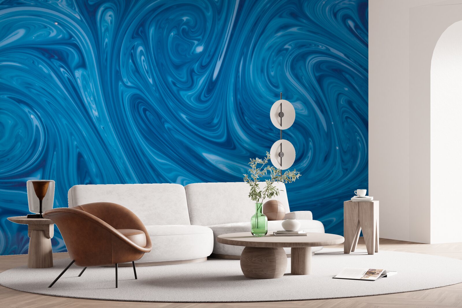 Fotobehang schommelingen van de blauwe zee
