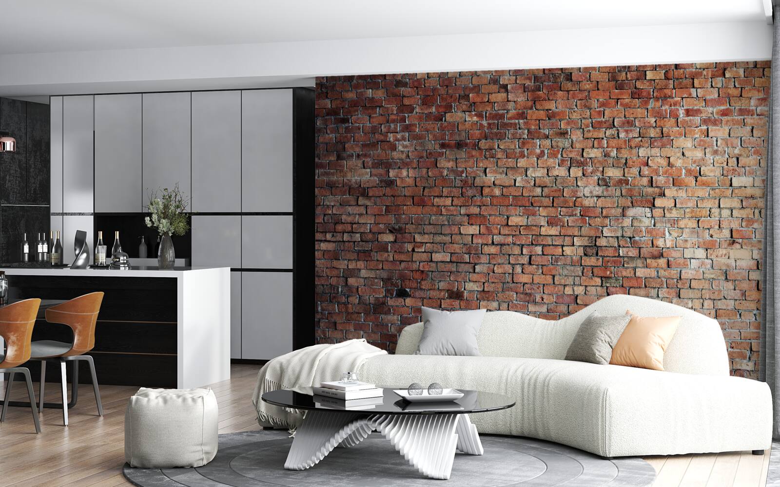 Fotobehang oude bakstenen muur