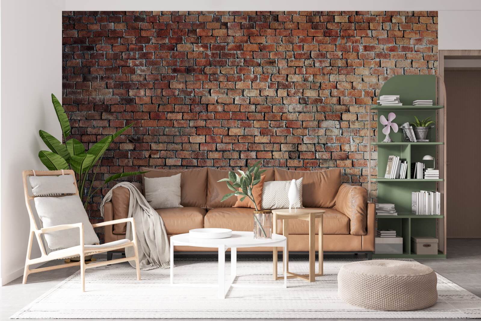 Fotobehang oude bakstenen muur