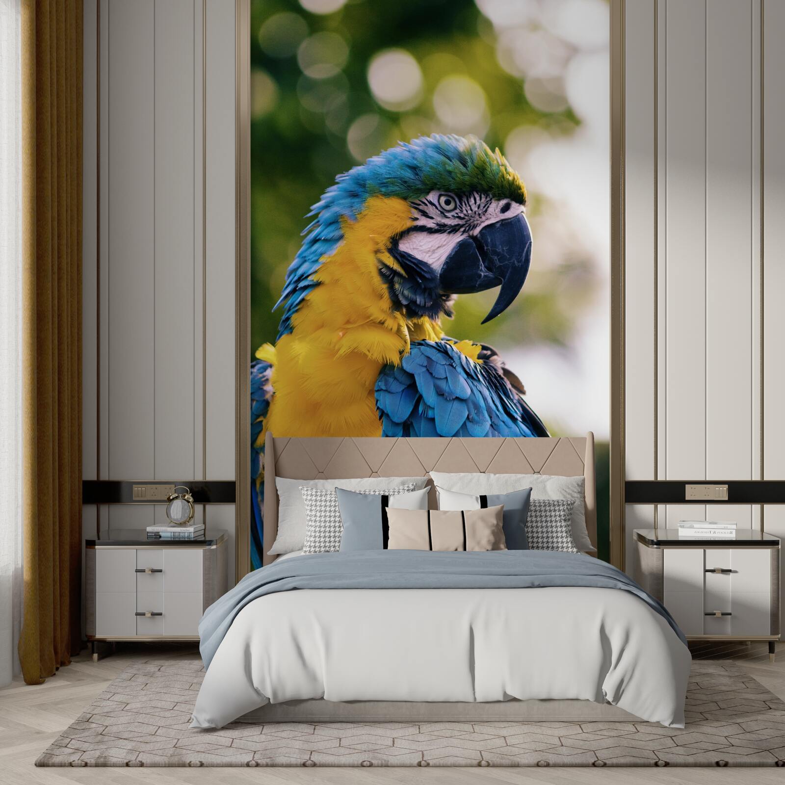 Fotobehang beeld van een aantrekkelijke papegaai