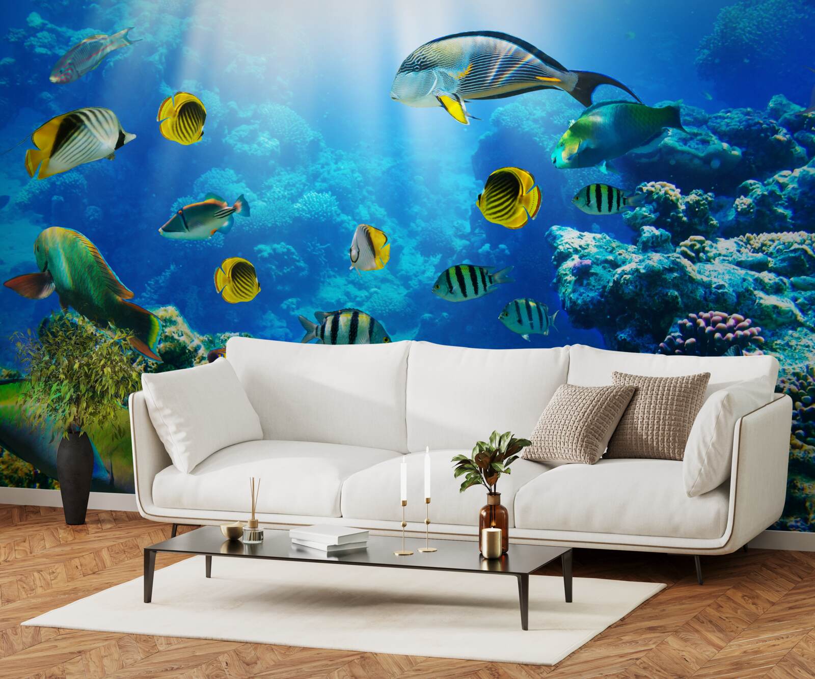 Fotobehang waterbewoners in de diepte