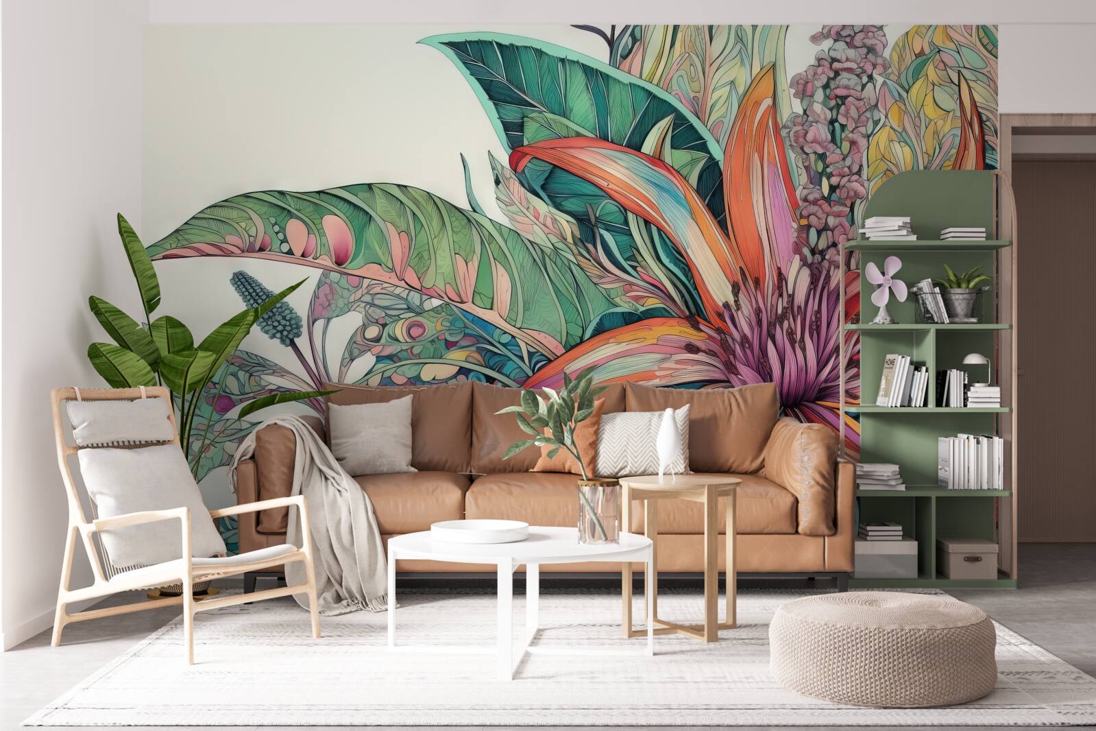 Fotobehang open knop van een agressieve plant