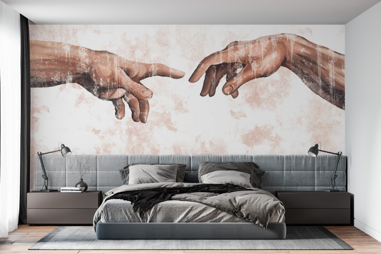Fotobehang de handen van een man en een vrouw die samengevoegd zijn