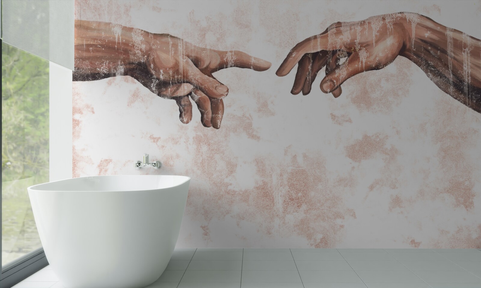 Fotobehang de handen van een man en een vrouw die samengevoegd zijn