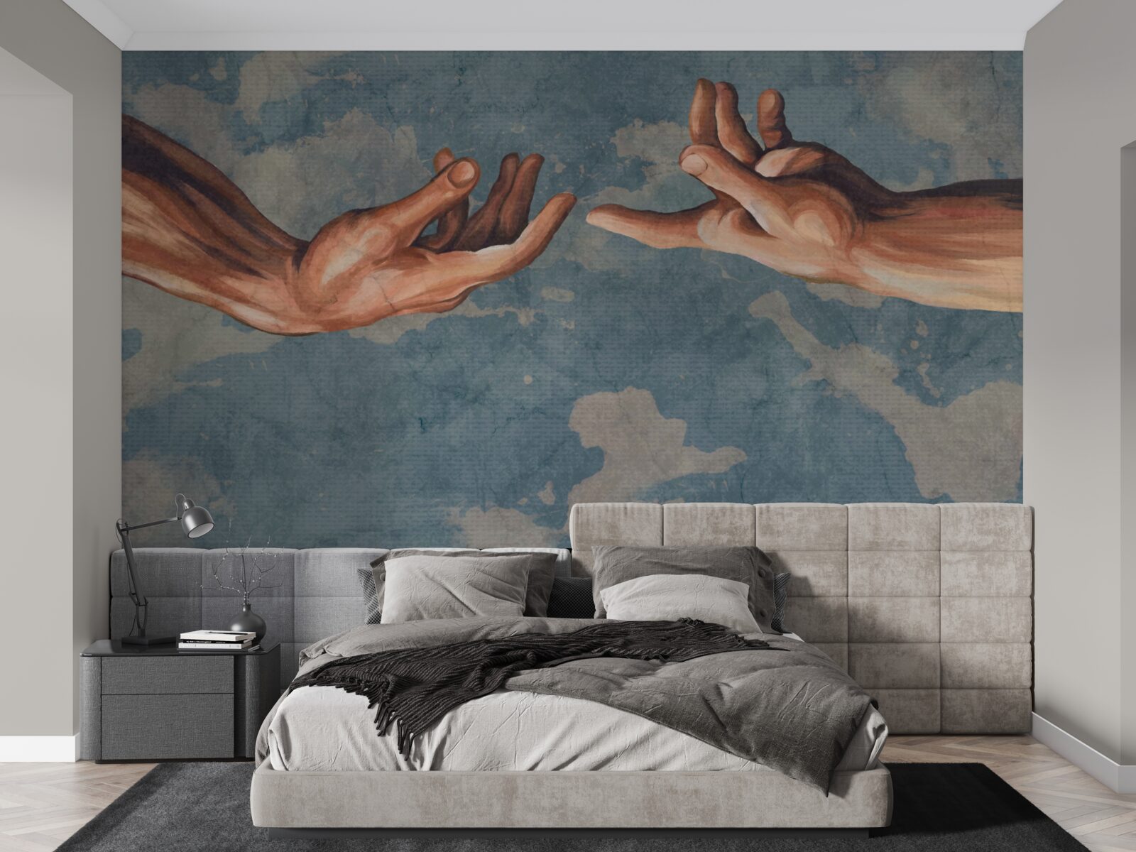 Fotobehang handen die elkaar de hand reiken