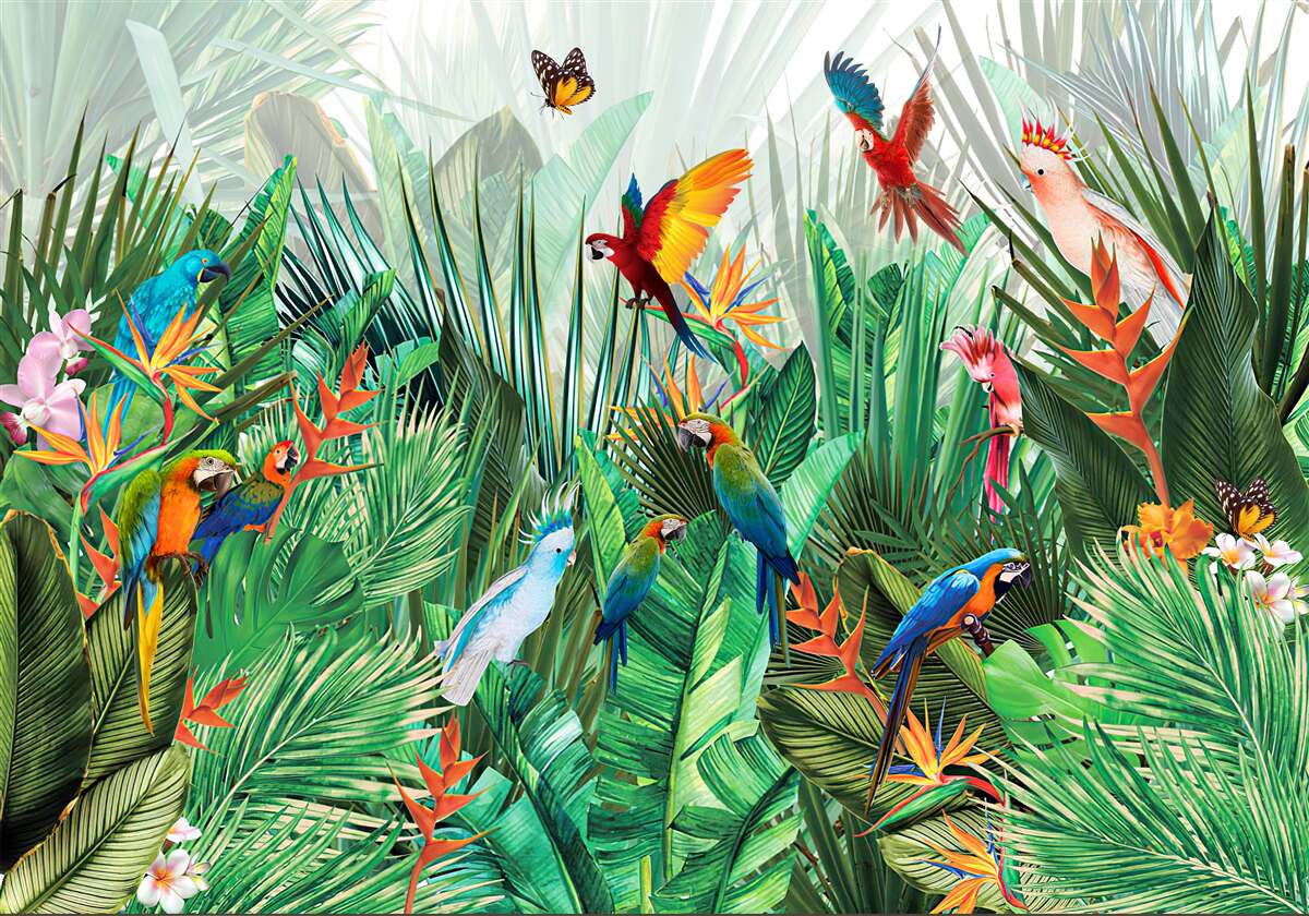 Fotobehang junglebewoners