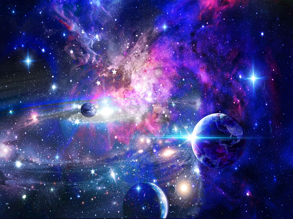 Fotobehang planeten en sterrenstelsels