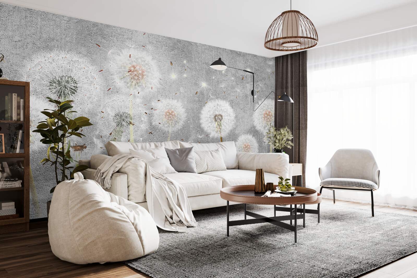 Fotobehang boos verdord melkkruid