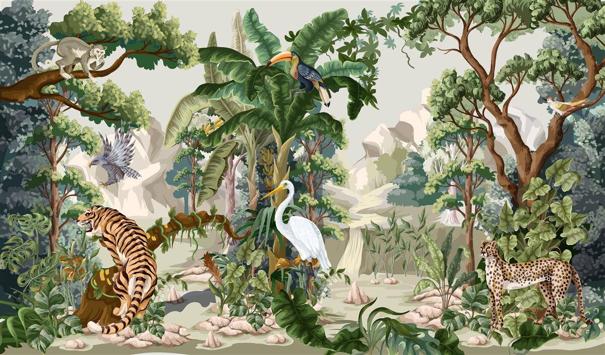 Fotobehang flora en fauna