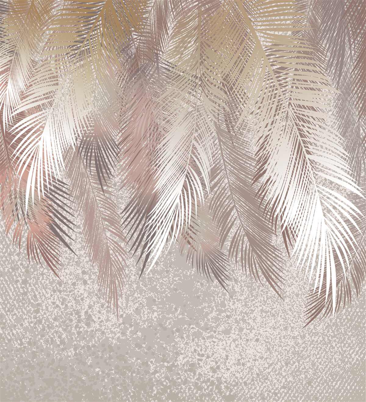 Fotobehang weelderige pluimen streven naar vocht