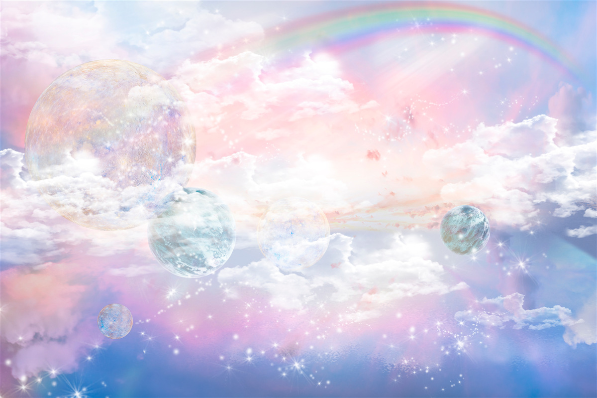Fotobehang een hemel vol romantiek en regenbogen