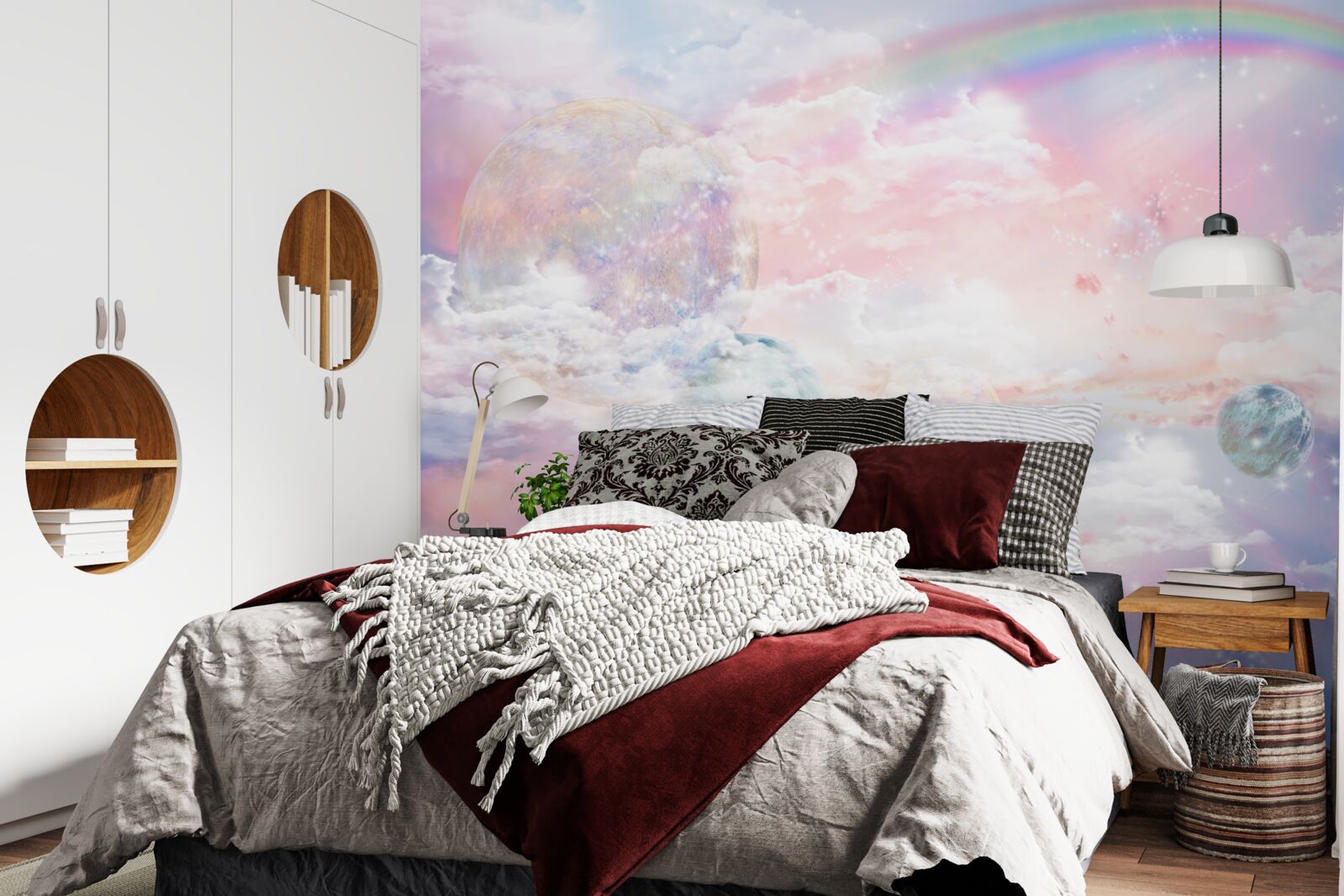 Fotobehang een hemel vol romantiek en regenbogen