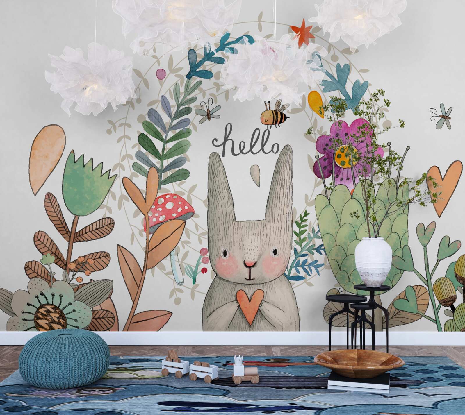 Fotobehang afgebeelde planten en dieren