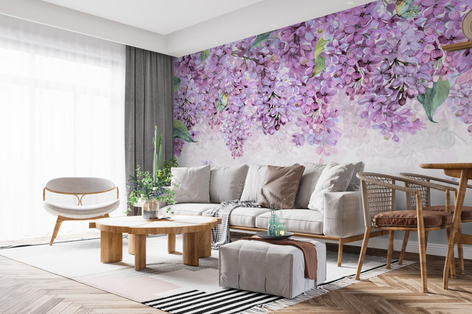 Fotobehang lichtpaarse lila muur