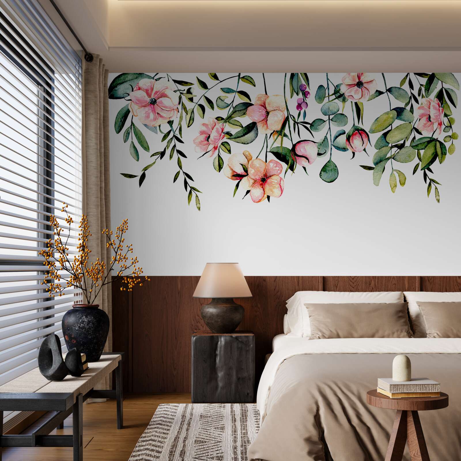 Fotobehang bloemen die in de zomer groeien