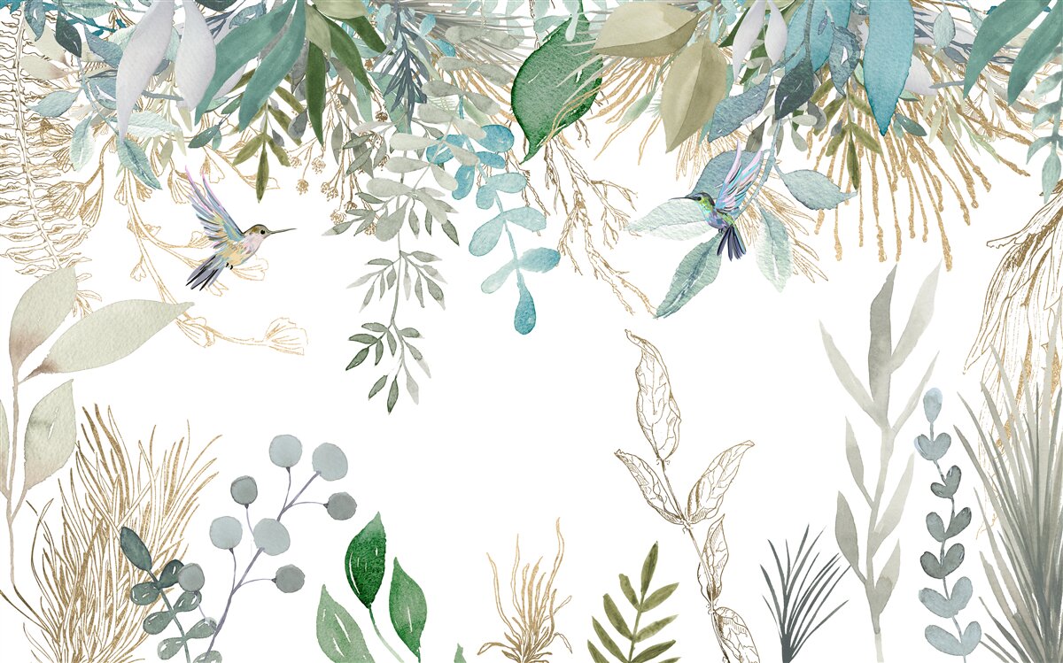 Fotobehang diversiteit van tropische flora
