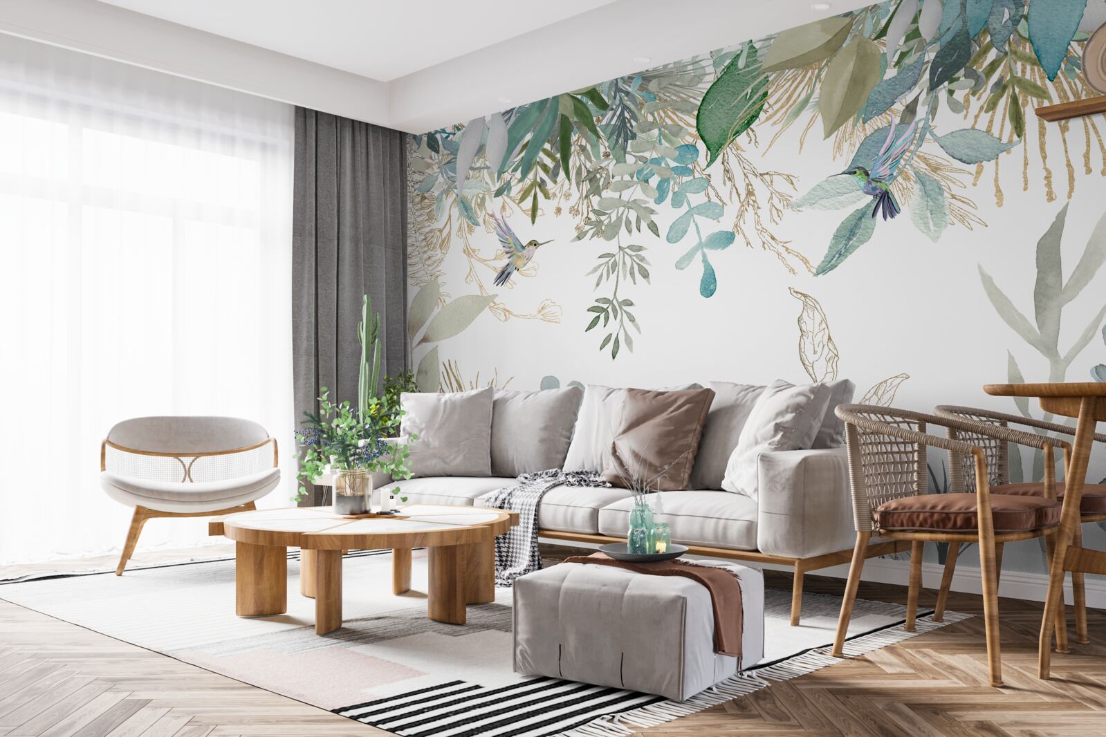 Fotobehang diversiteit van tropische flora