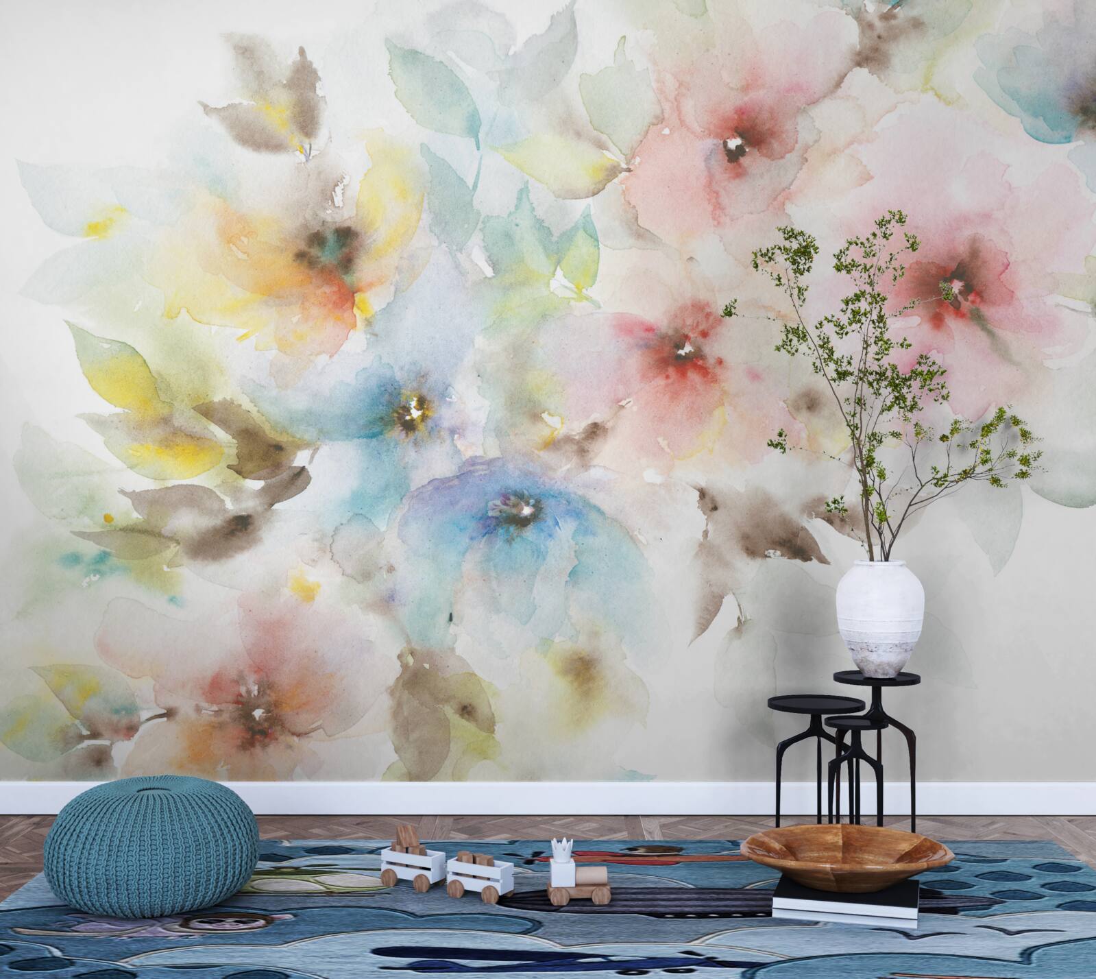 Fotobehang heldere zomerknoppen bloeien aan één tak