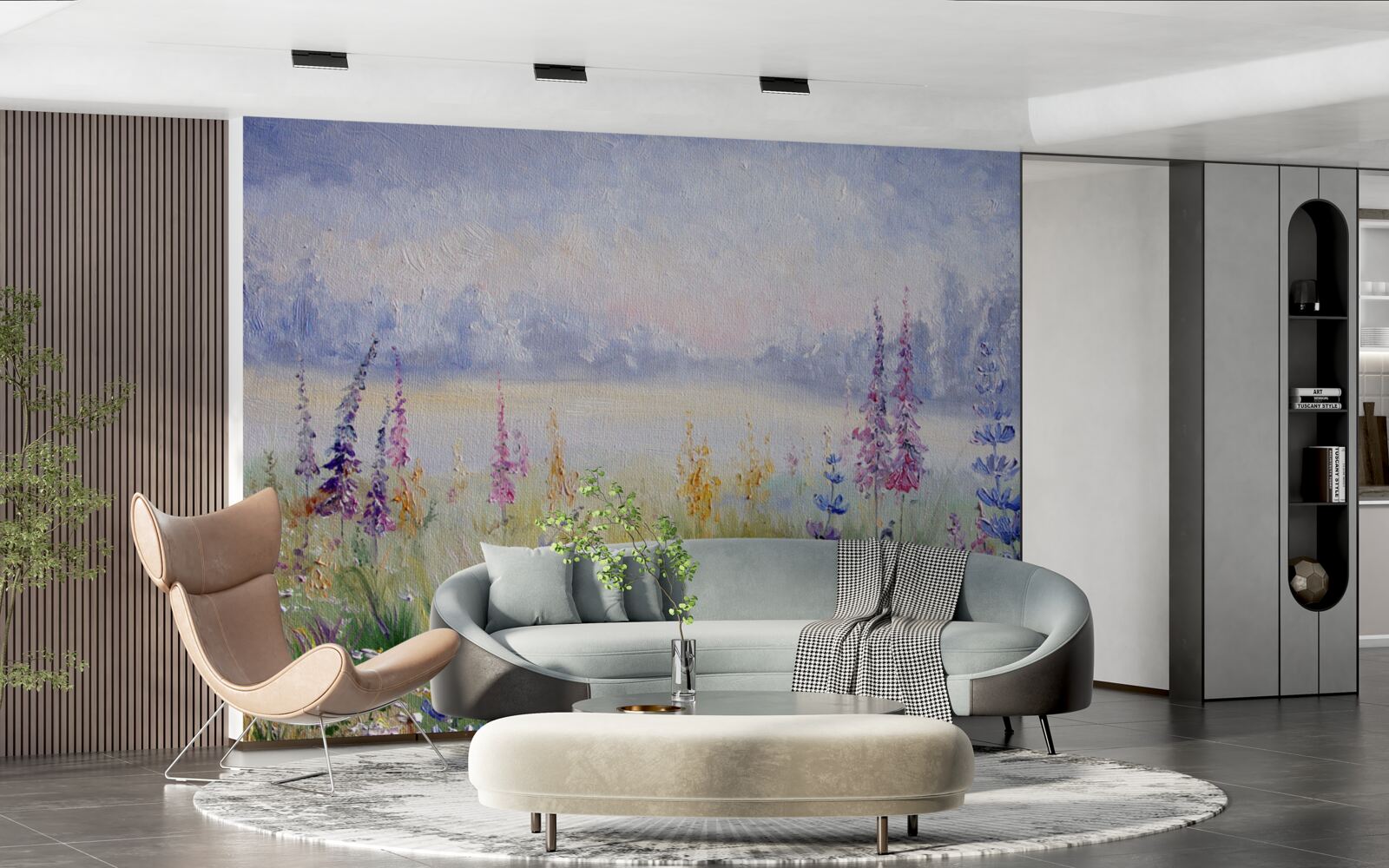 Fotobehang lavendelveld