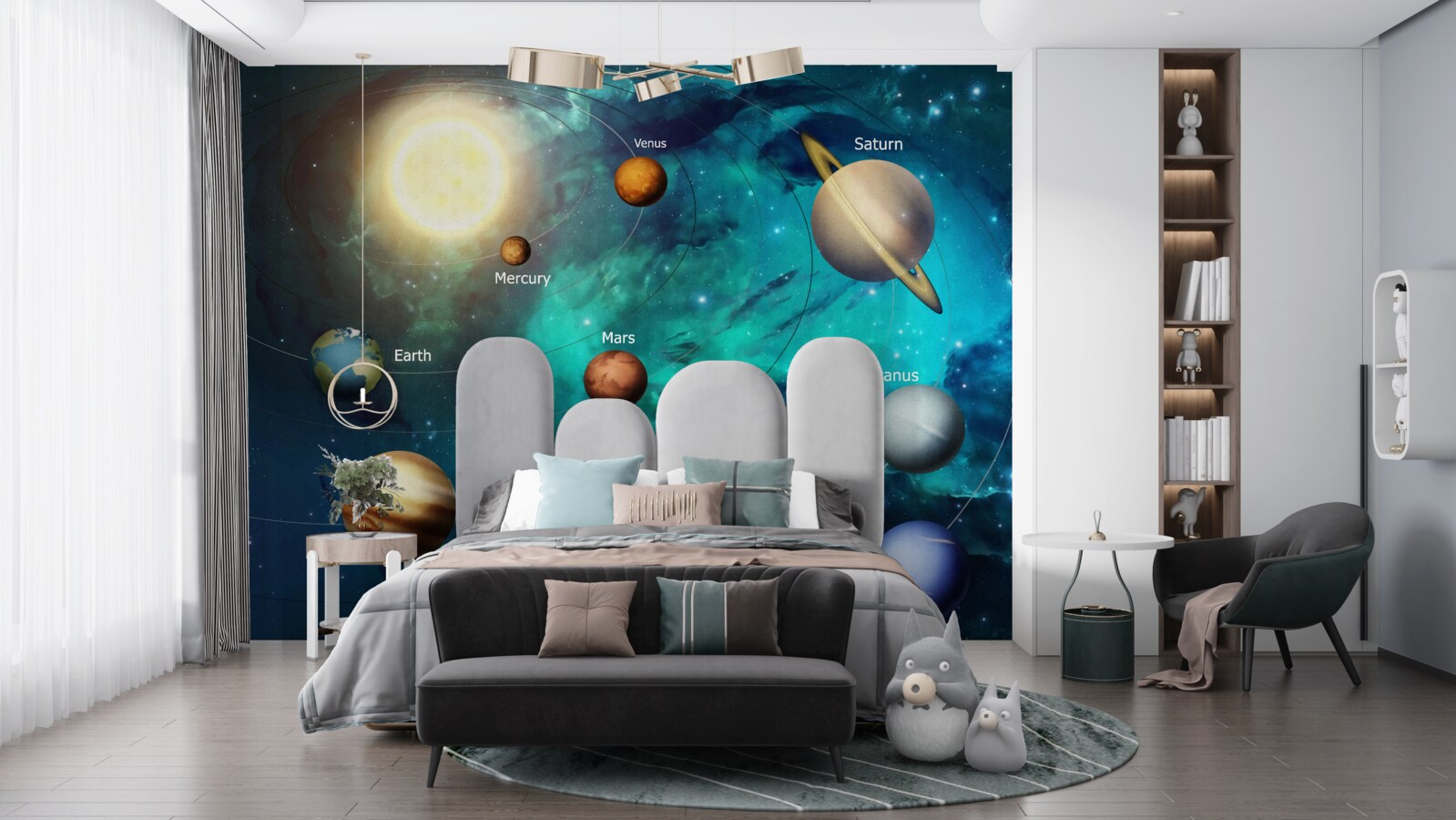 Fotobehang kosmische lichamen in het universum