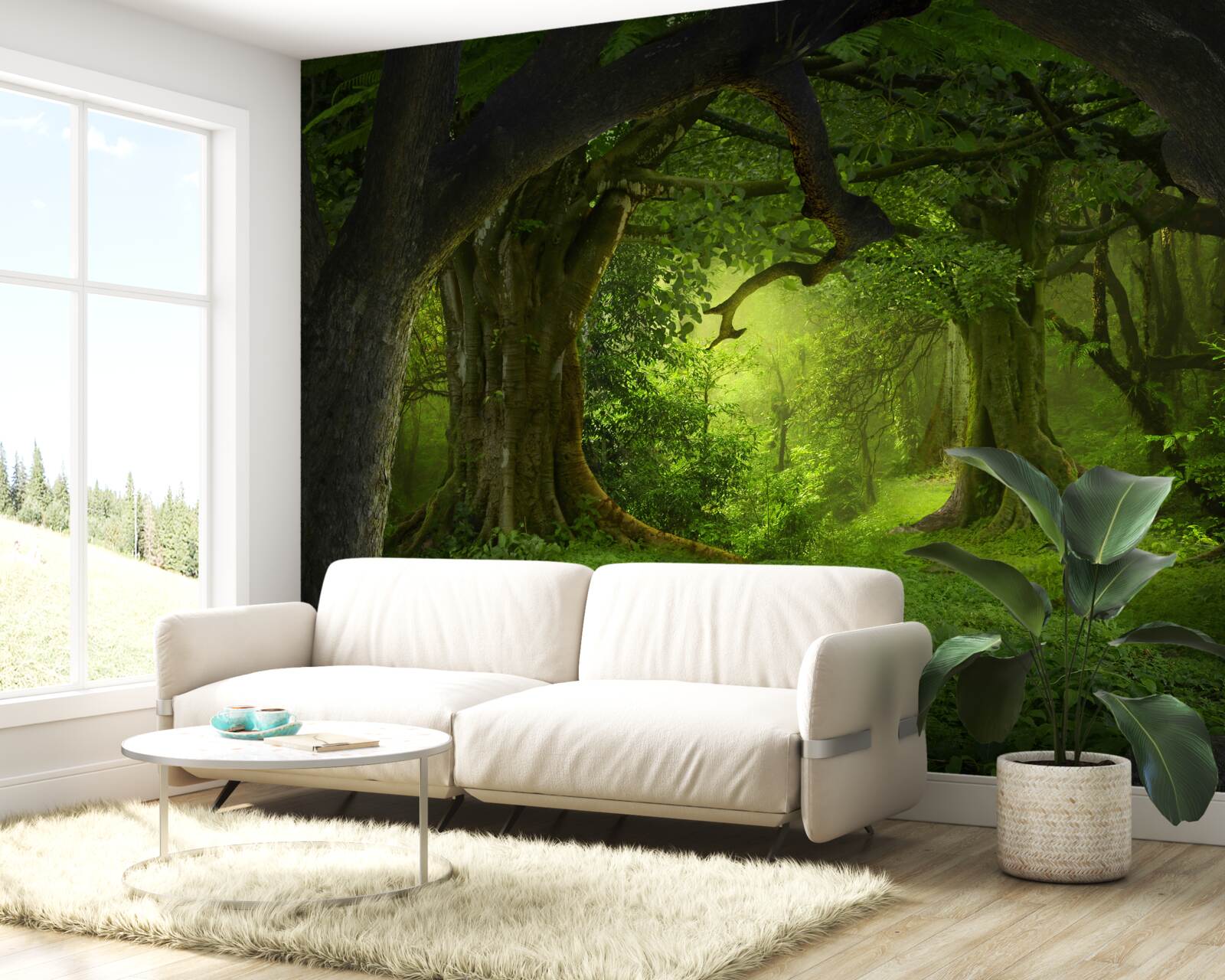 Fotobehang een bos vol magie