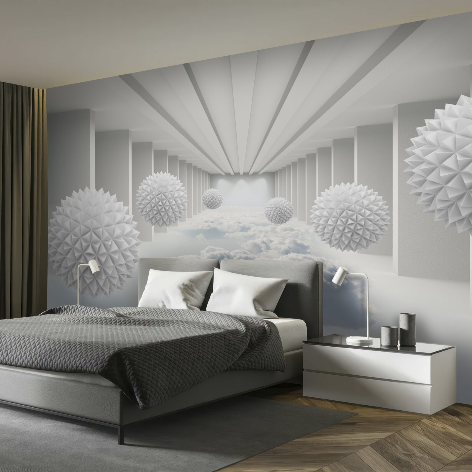 Fotobehang ballen boven de wolken