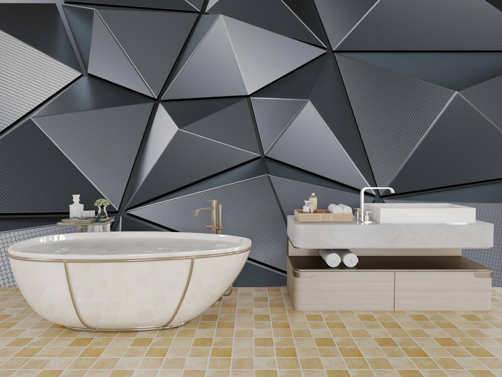 Fotobehang 3d muur