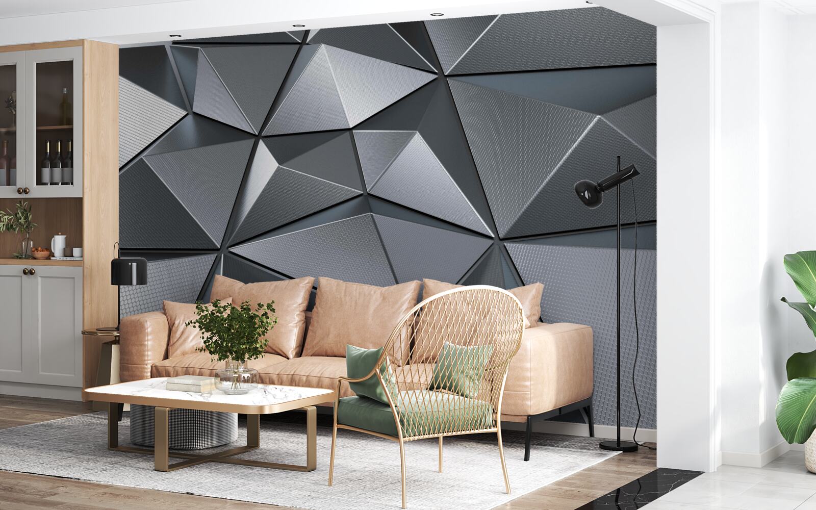 Fotobehang 3d muur