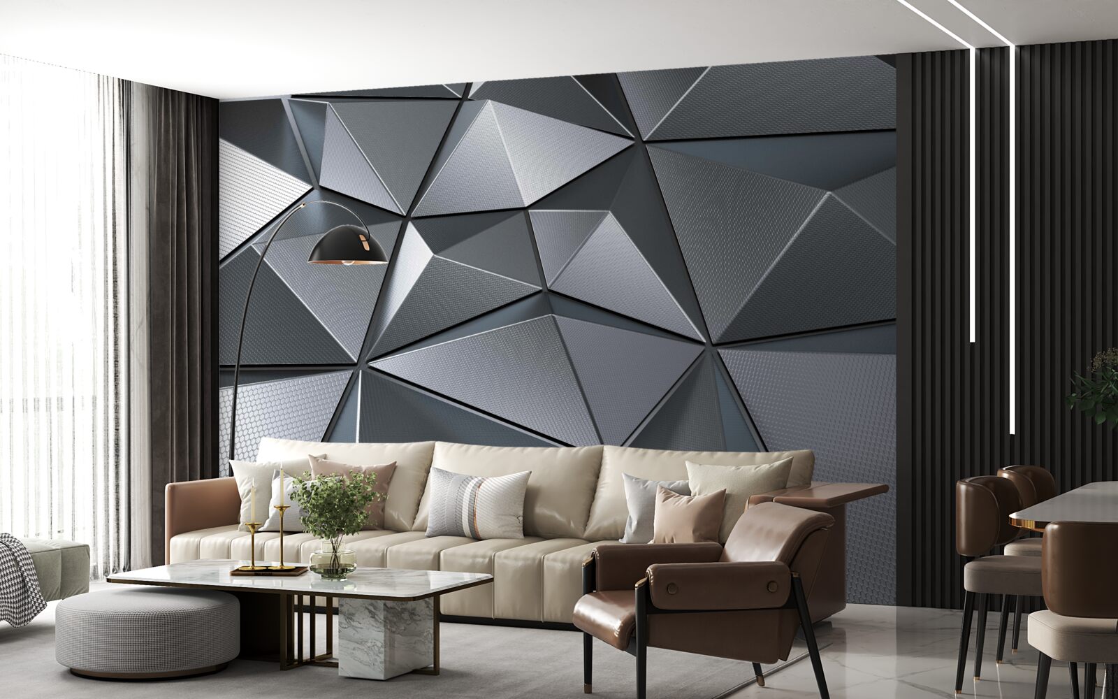 Fotobehang 3d muur
