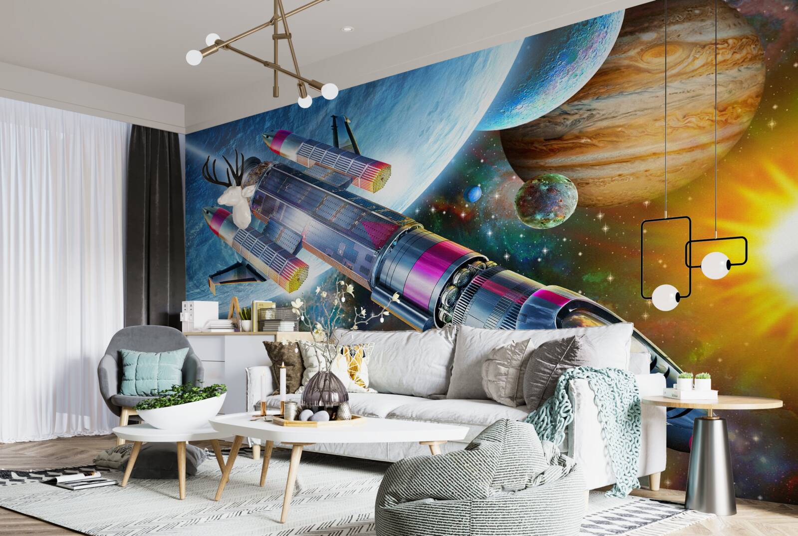 Fotobehang Ruimteomgeving, universum en satelliet