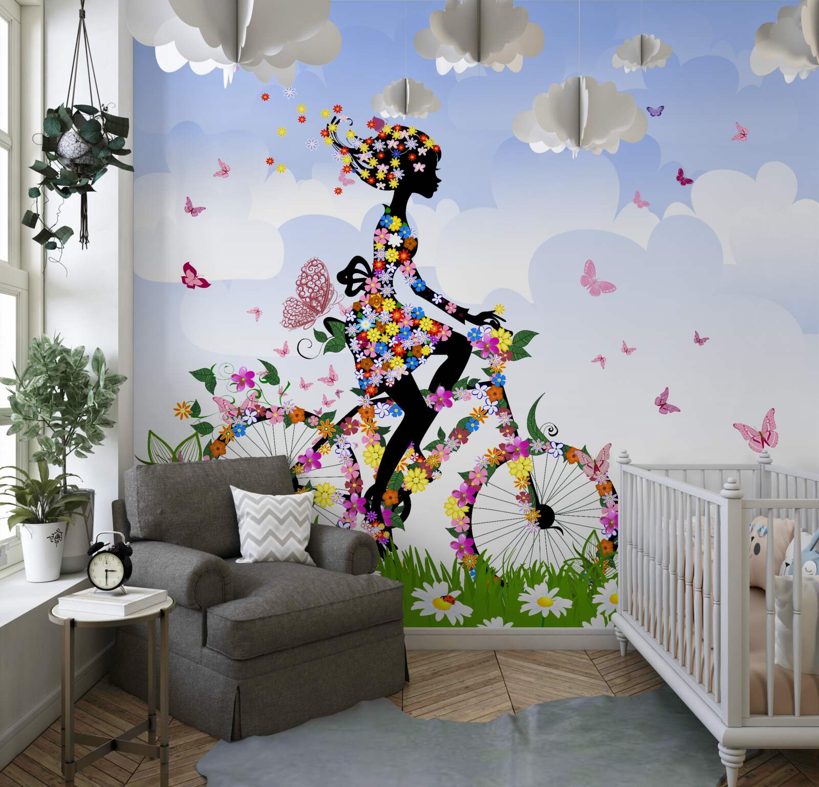 Fotobehang fietser