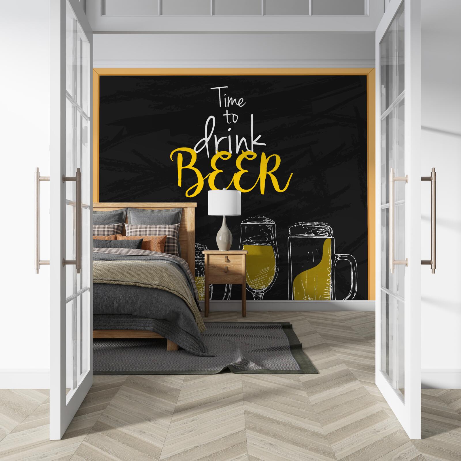 Fotobehang bierglazen