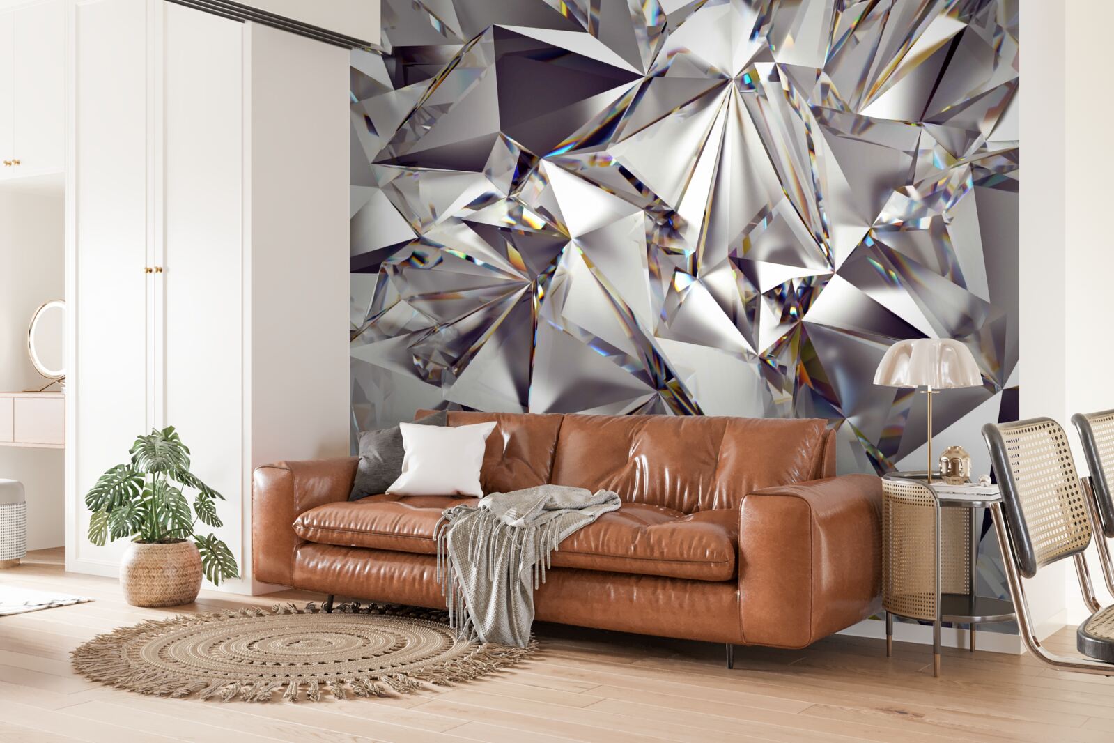 Fotobehang abstractie met geometrische vormen
