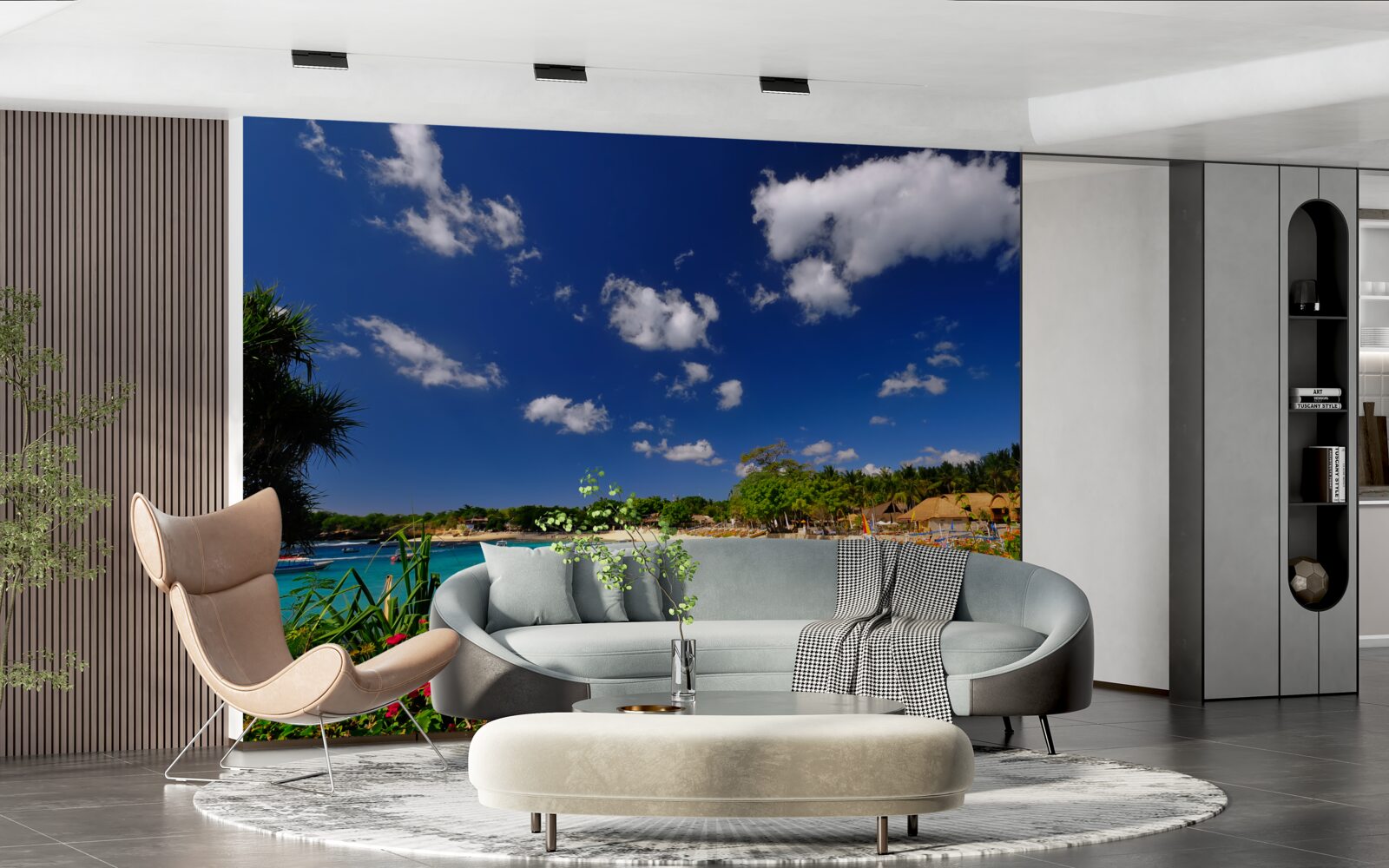 Fotobehang rustige zomerkust van het eiland