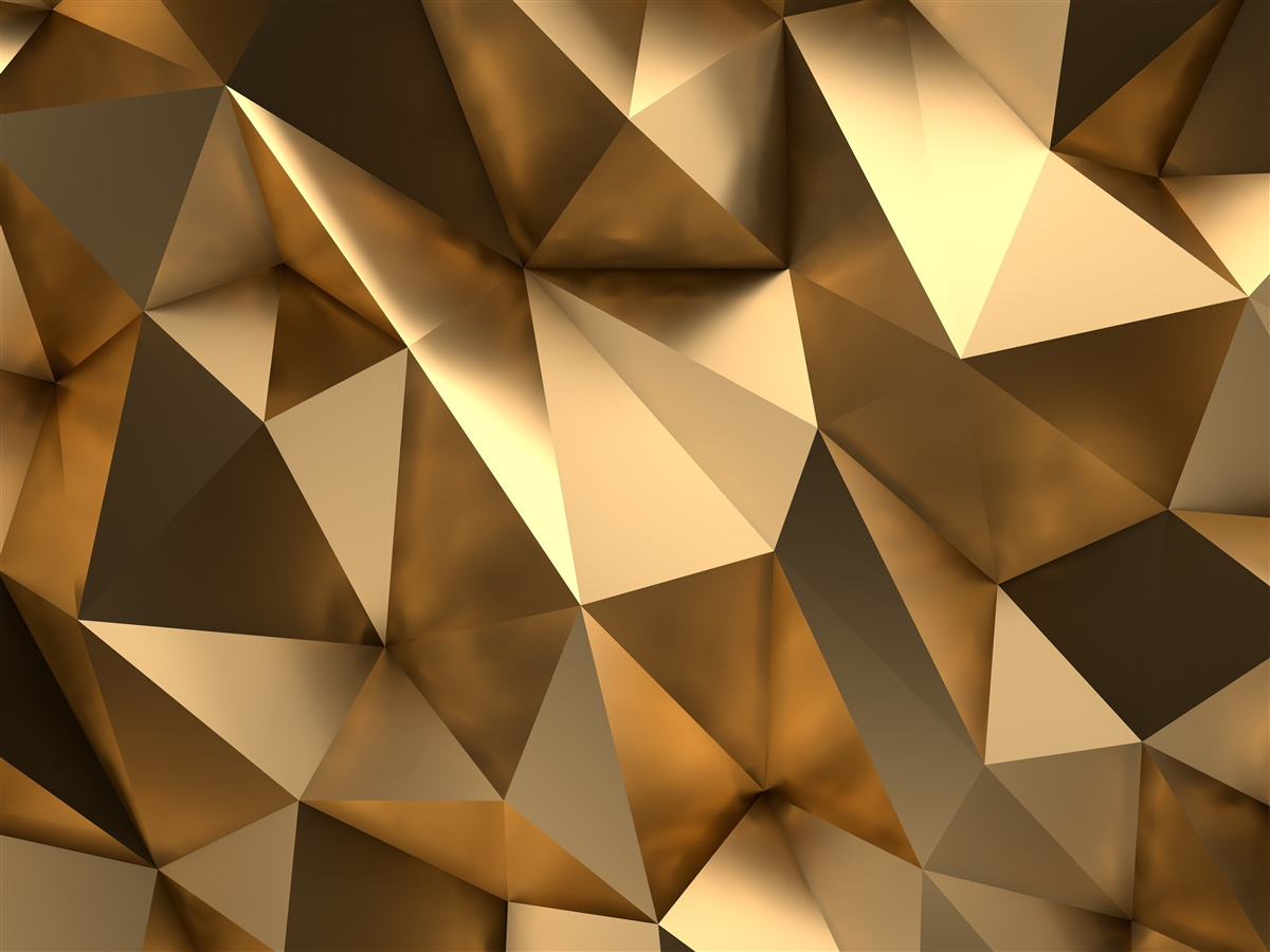Fotobehang gouden geometrische vormen