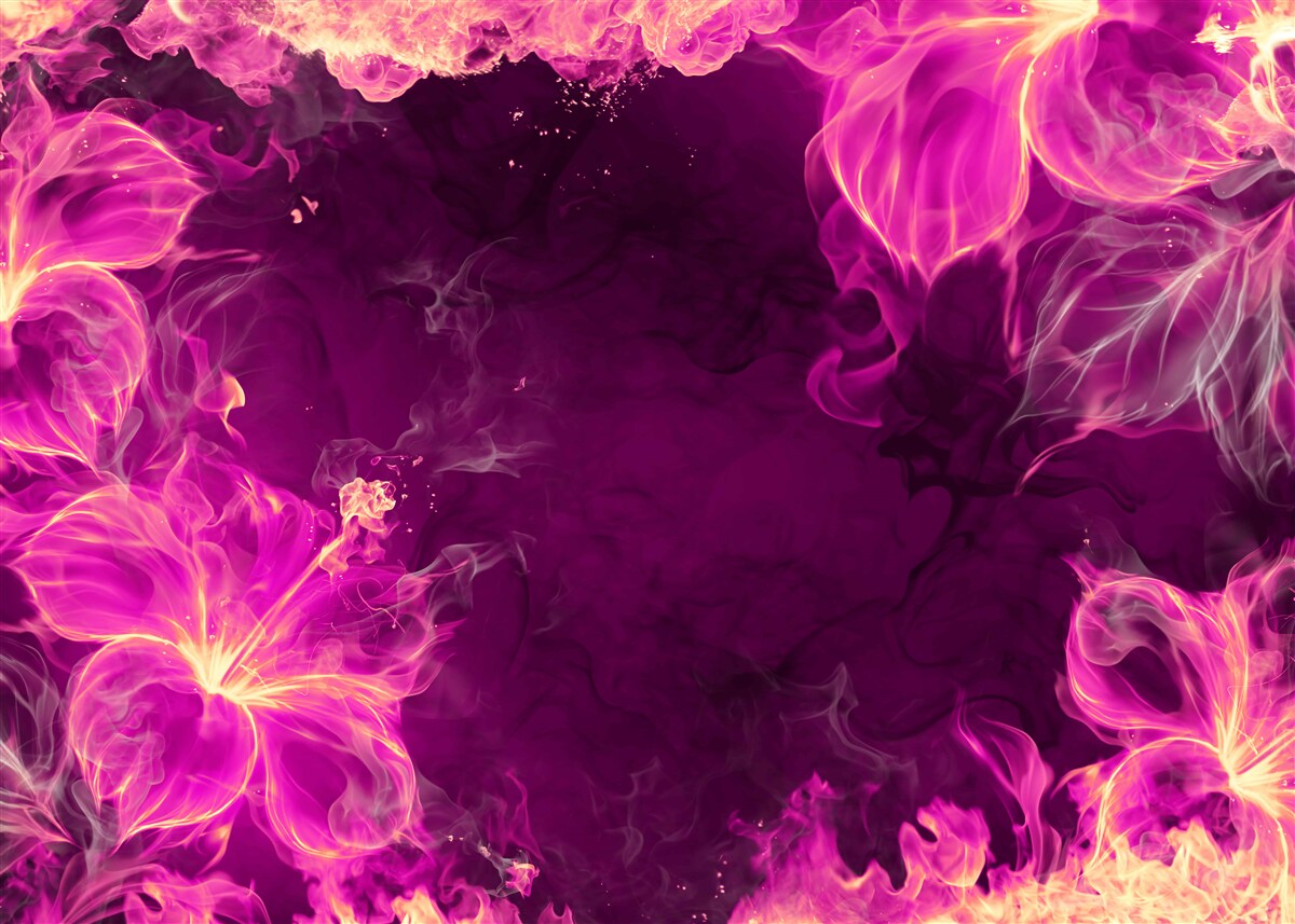 Fotobehang lila-gekleurde bloemknoppen in een abstracte vorm