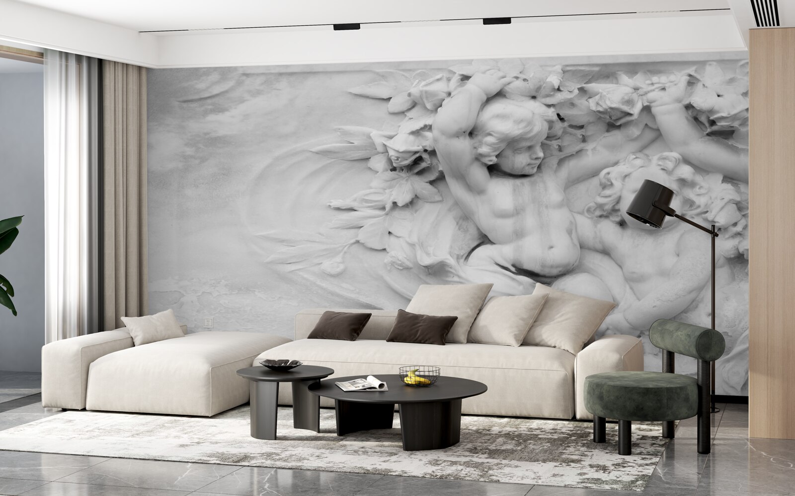 Fotobehang beeld van engelenjongens